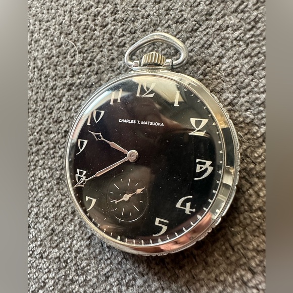Charles T. Matsuoka Vintage Pocket Watch in Silver - Picture 4 of 4